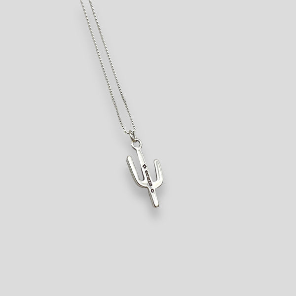 Small Sterling Silver Saguaro Pendant Necklaces