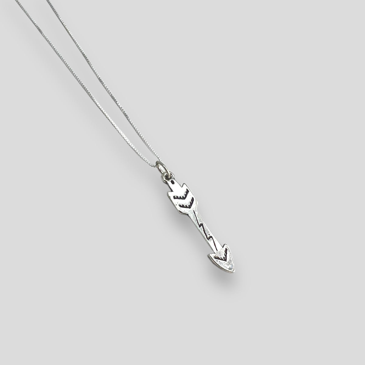 Small Sterling Silver Arrow Pendant Necklace