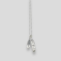 Small Sterling Silver Double Arrow Pendant Necklace