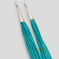 Native American Handcrafted Turquoise Strands Earrings