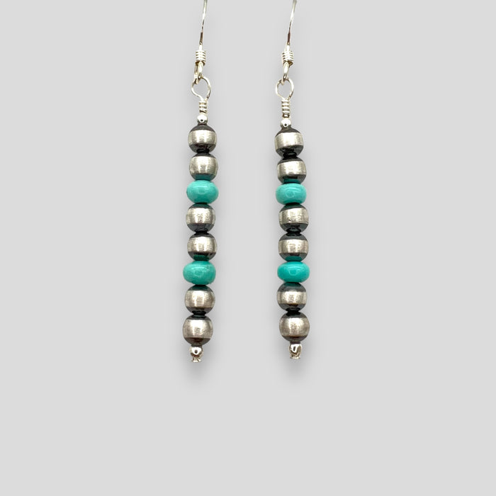 Native American Navajo Pearl and Turquoise Earrings