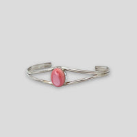 Handmade Sterling Silver Pink Conch Bracelet