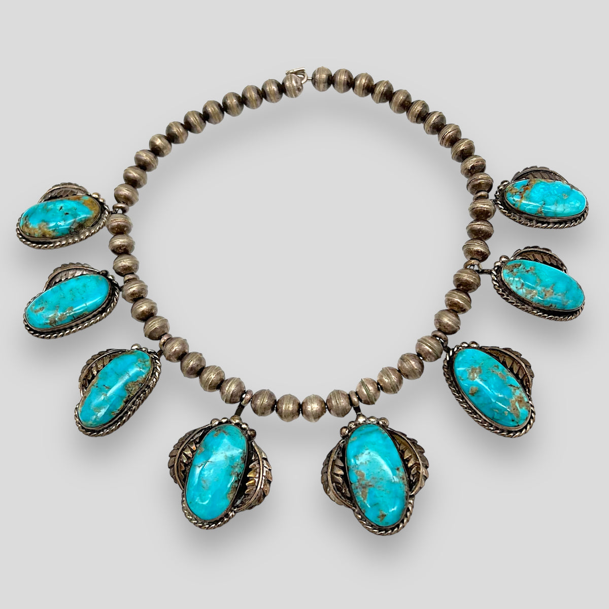 Vintage Turquoise and Sterling Silver Choker