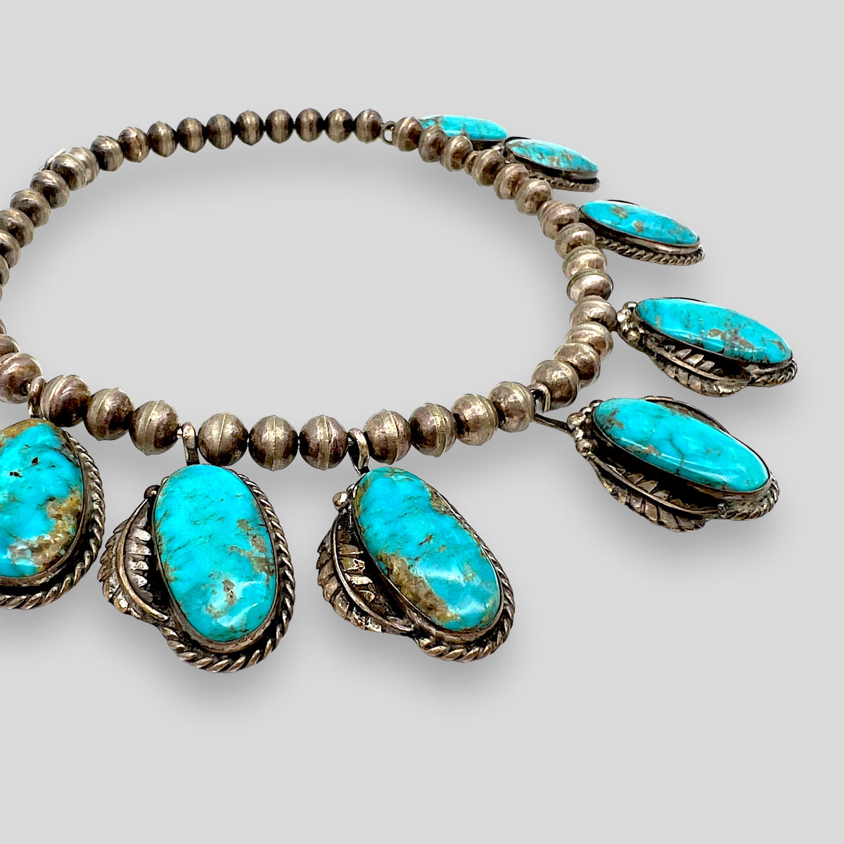 Vintage Turquoise and Sterling Silver Choker