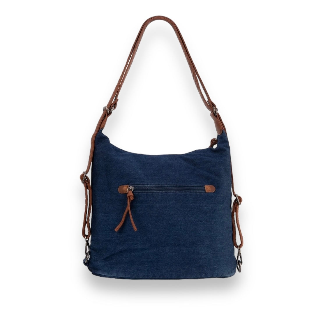 Wrangler Floral Tooled Denim Hobo/Crossbody Backpack (Convertible ) Navy