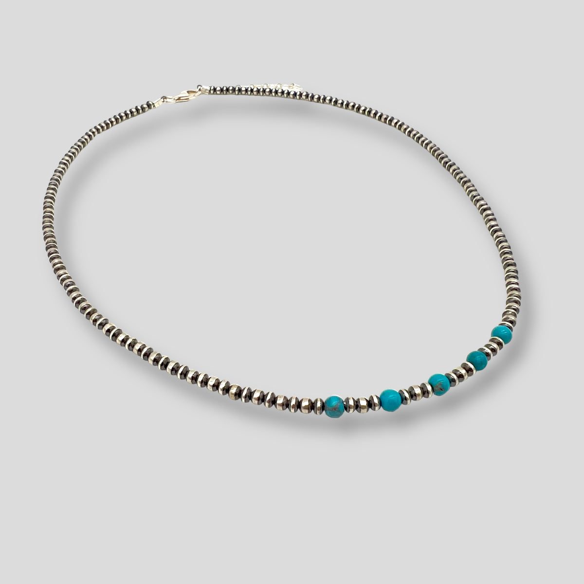 Navajo Pearls and Turquoise Choker Necklace