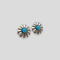 Small Turquoise Flower Earrings