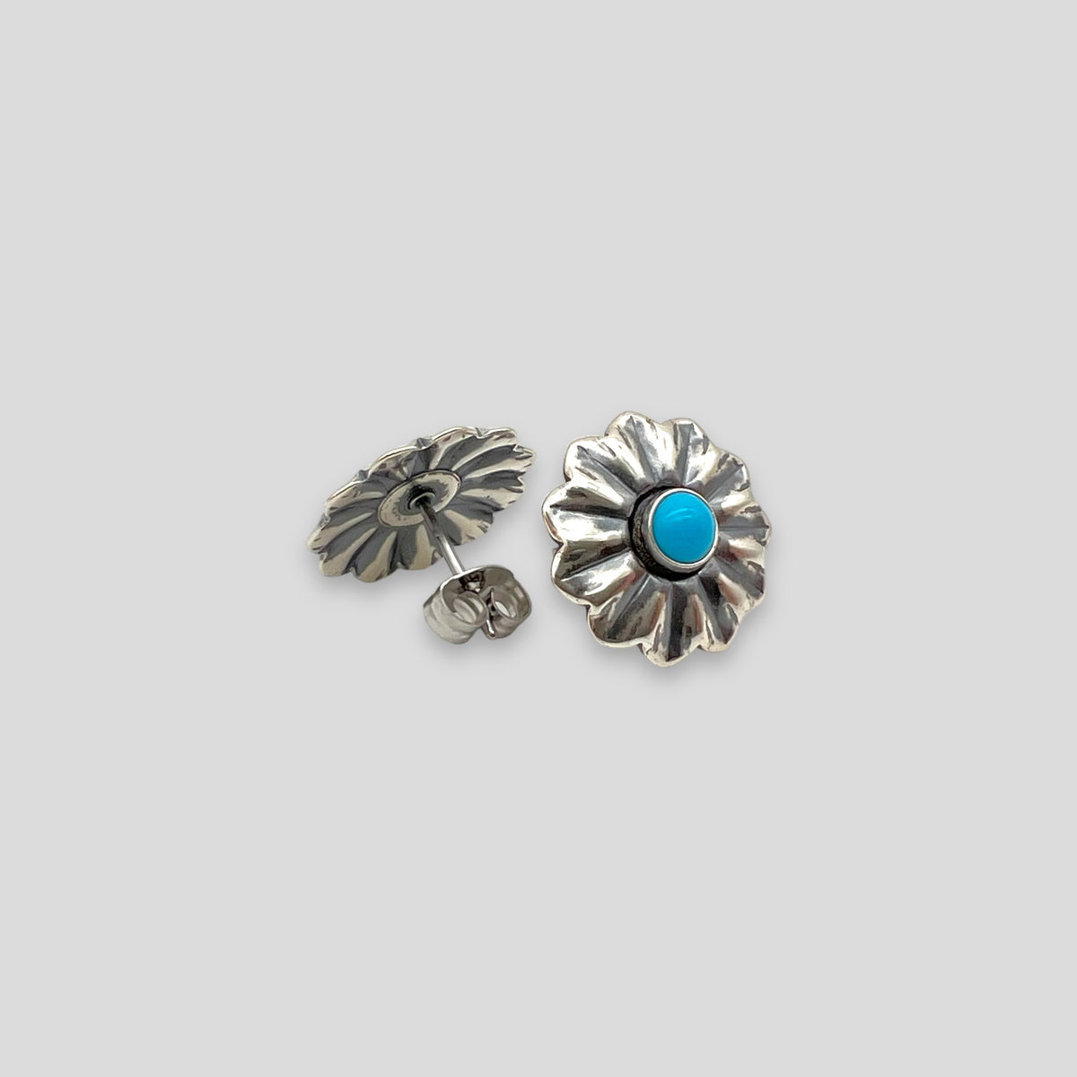 Small Turquoise Flower Earrings