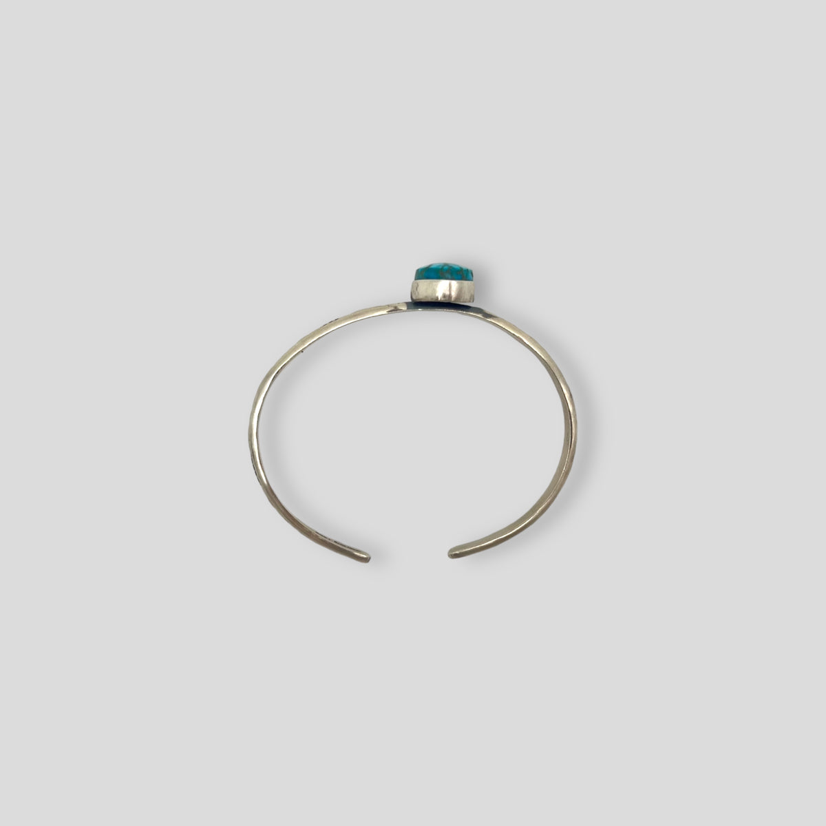 Native American Handcrafted Sterling Silver Round Turquoise Bracelet