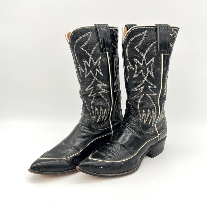 Vintage Leather Justin Cowboy Boots- Women's Size 5