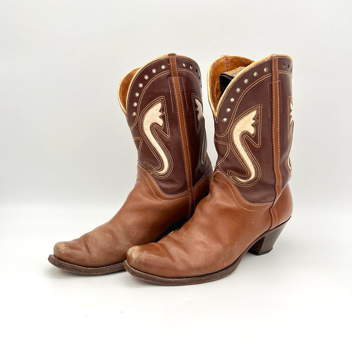 Vintage Leather ACME Cowboy Boots- Men's Size 9