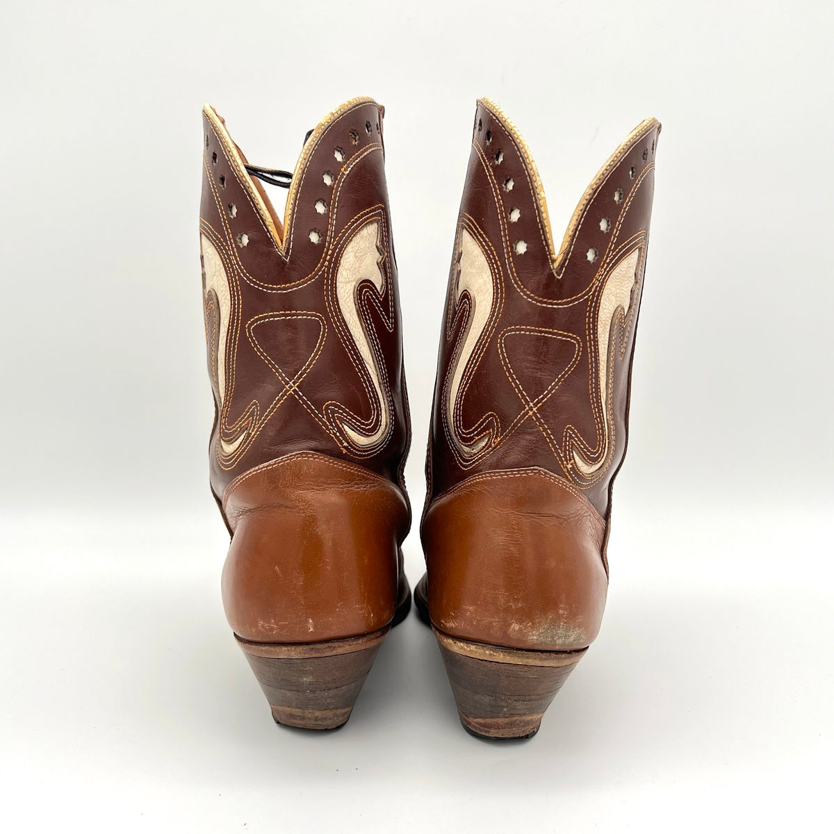 Vintage Leather AMCE Cowboy Boots- Men's Size 9