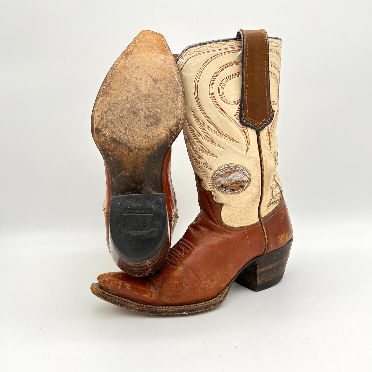Bottes de cowboy Acme vintage pour hommes taille 9D en cuir Bottes de cowboy Acme vintage pour hommes taille 9D en cuir