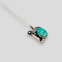 Vintage Turquoise and Sterling Silver Pendant Necklace