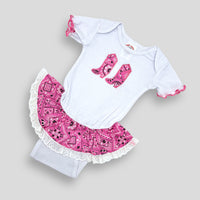 Baby Korral Bandana Outfit - Pink - Infant