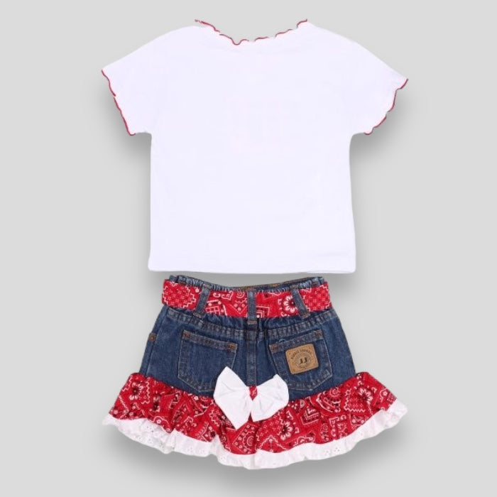 Kiddie Korral 2 Piece Bandanna Outfit- Red