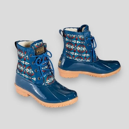 Pendleton Women's Heritage Tucson Navy Blue Duck Boots