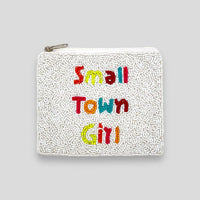 Small Town Girl Hand Beaded Pouch