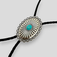 Turquoise Oval Bolo Tie