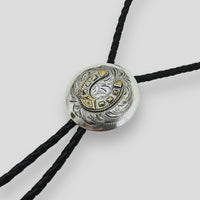 Silver Horseshoe Western Bolo Tie