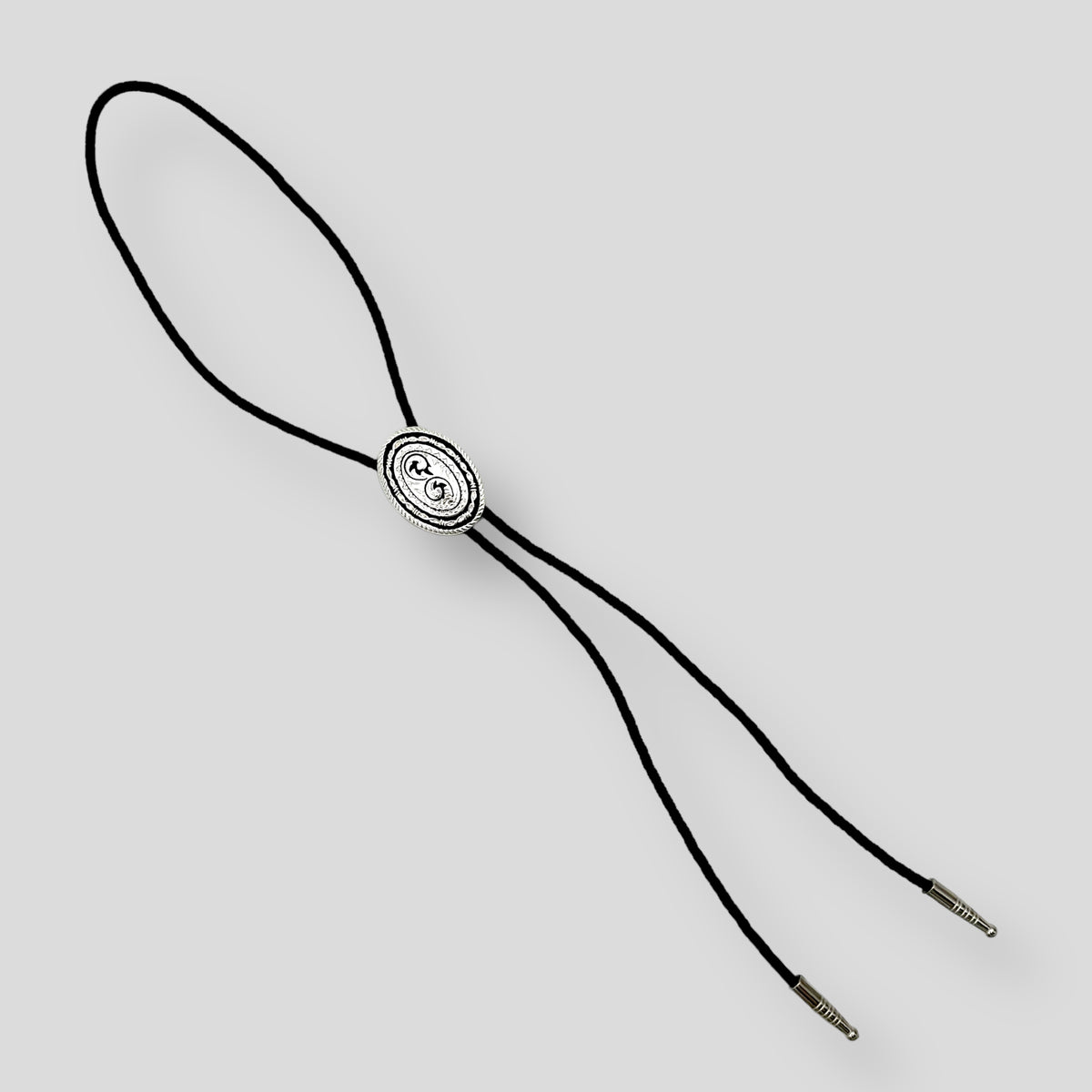 Silver Western Oval Bolo Tie