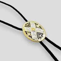 Silver and Gold Western Bolo Tie