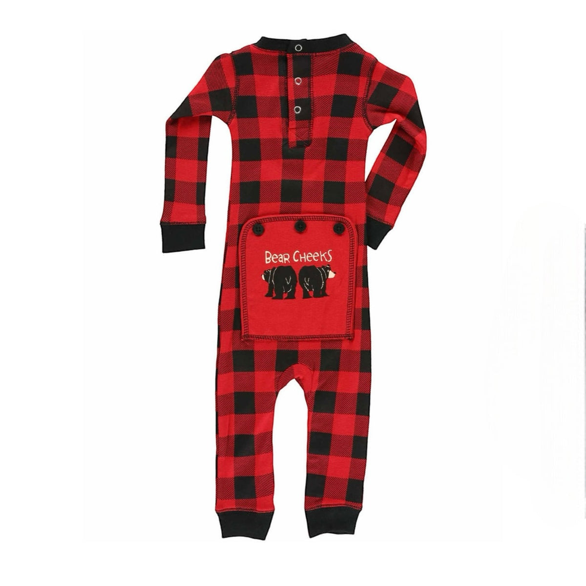 Bear Cheeks Infant Plaid Onesie Flapjack