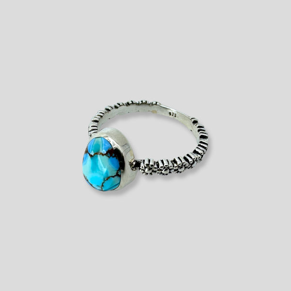 Golden Hill Turquoise and Sterling Silver Ring-Size 8