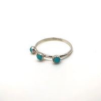 Turquoise and Sterling Silver Studded Ring