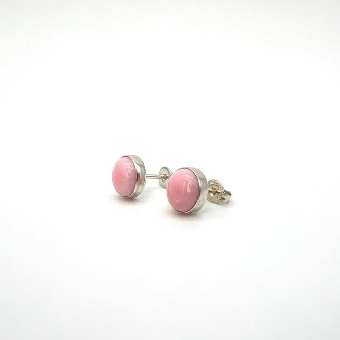 Pink Conch Sterling Silver Studs