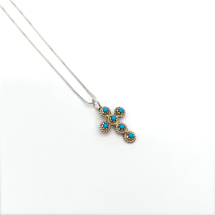 Little Turquoise Cross Necklace