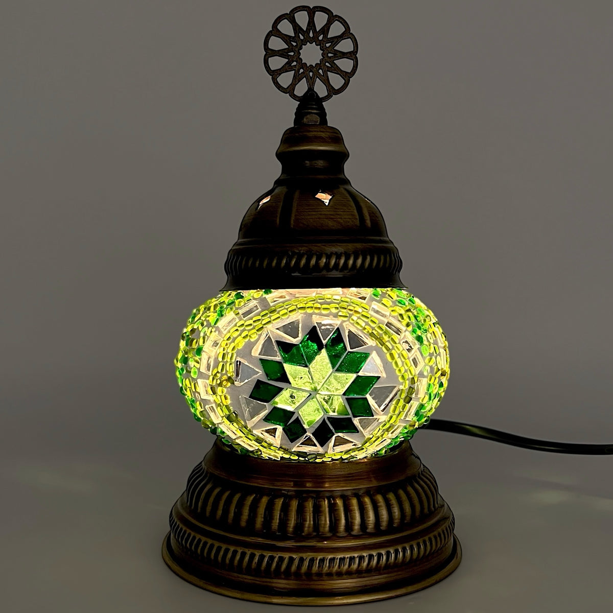 Mini Handmade Turkish Lamp - Green