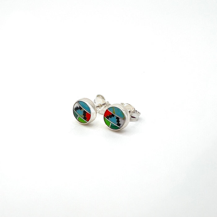 Multi Stone Sterling Silver Earrings