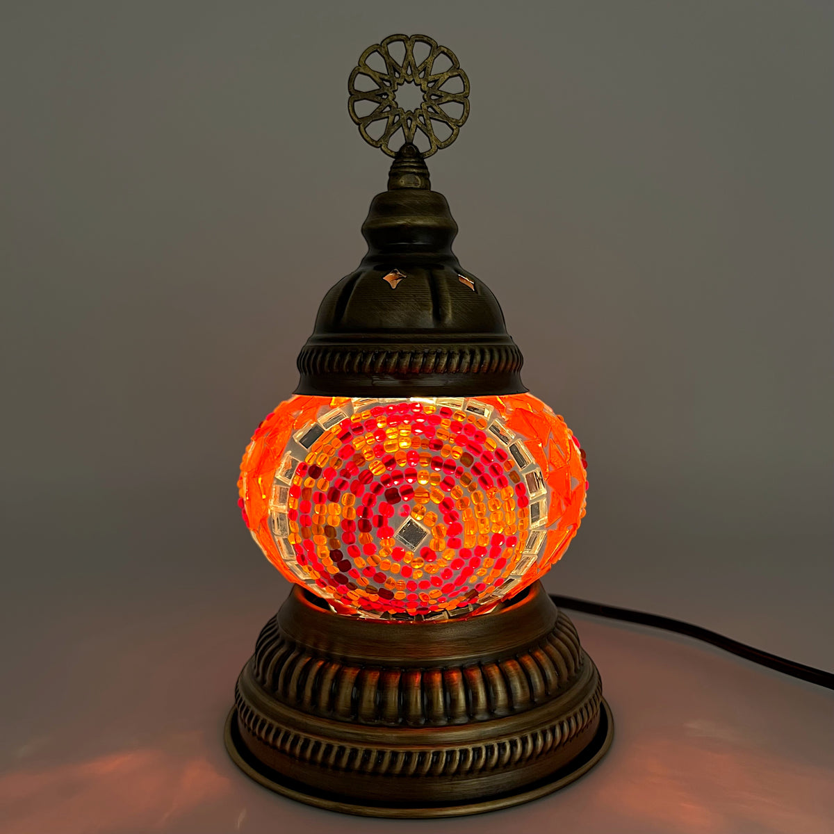 Mini Handmade Turkish Lamp - Orange