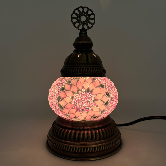 Mini Handmade Turkish Lamp - Pink
