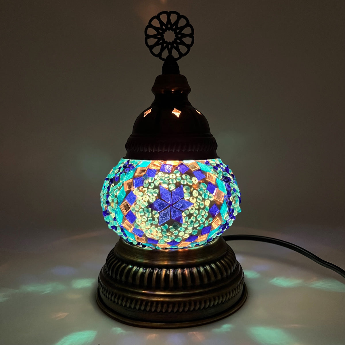 Mini Handmade Turkish Lamp - Blue