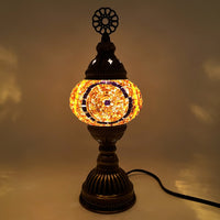 Small Handmade Turkish Lamps - Amber/Brown