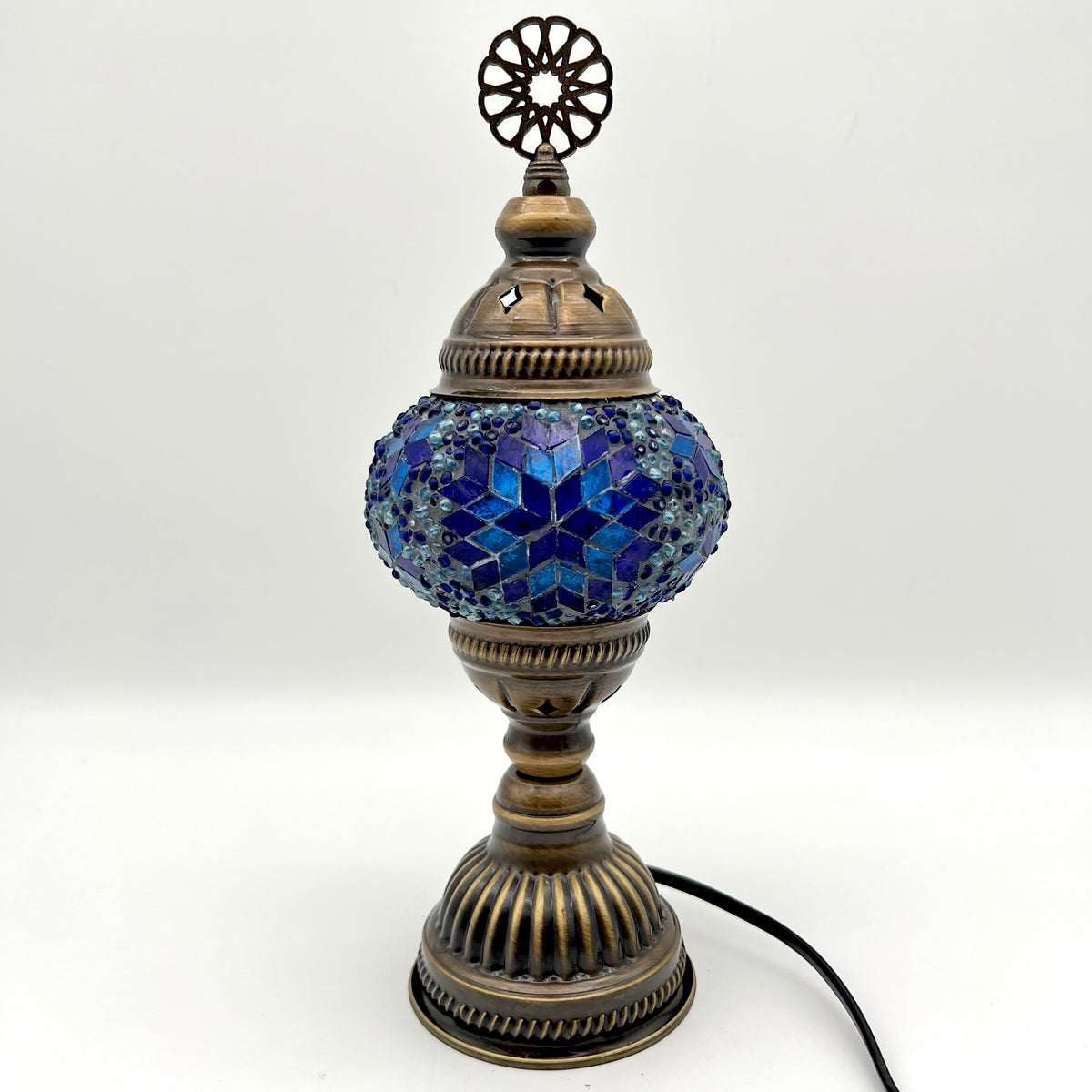 Small Handmade Turkish Lamps - Dark Blue