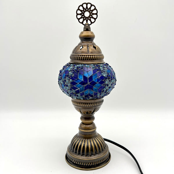 Small Handmade Turkish Lamps - Dark Blue