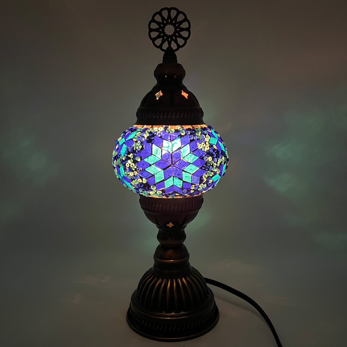 Small Handmade Turkish Lamps - Dark Blue