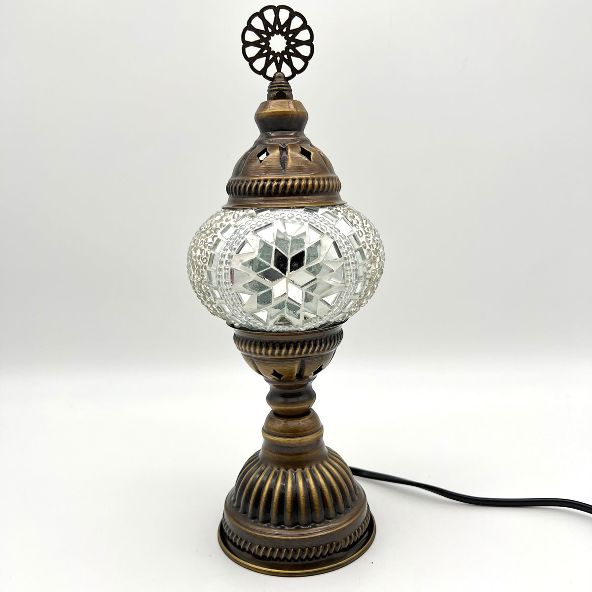 Small Handmade Turkish Lamps - White