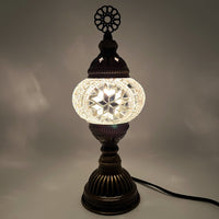 Small Handmade Turkish Lamps - White