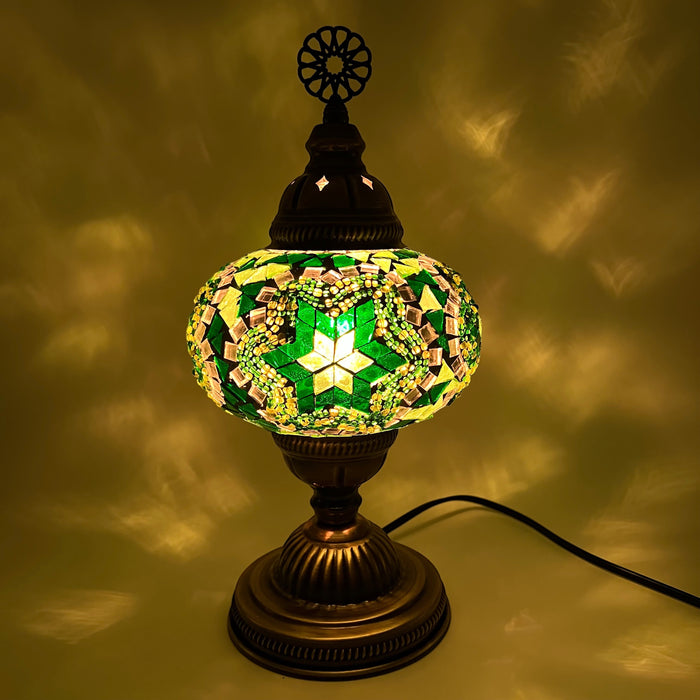 Handmade Turkish Table Lamps - Dark Green