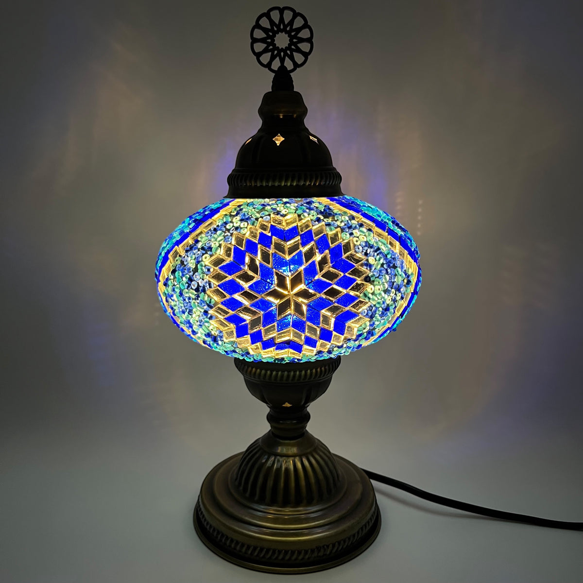 Handmade Turkish Table Lamps - Blue 2