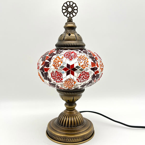 Handmade Turkish Table Lamps - Orange/Red