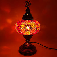 Handmade Turkish Table Lamps - Orange/Red