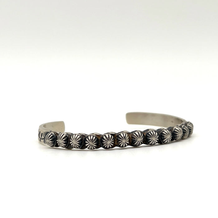 Handcrafted Sterling Silver 13 Studded Cuff
