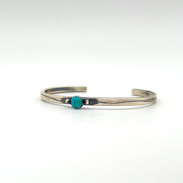 Handcrafted Turquoise and Sterling Silver Bracelet