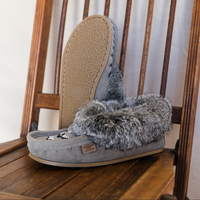 Grey Women's Moccasin Hard Sole