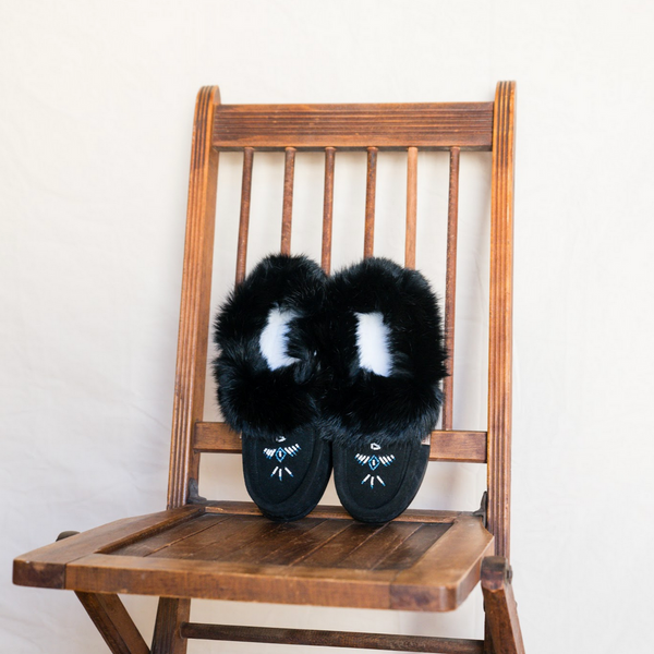 Black Women's Moccasin Hard Sole